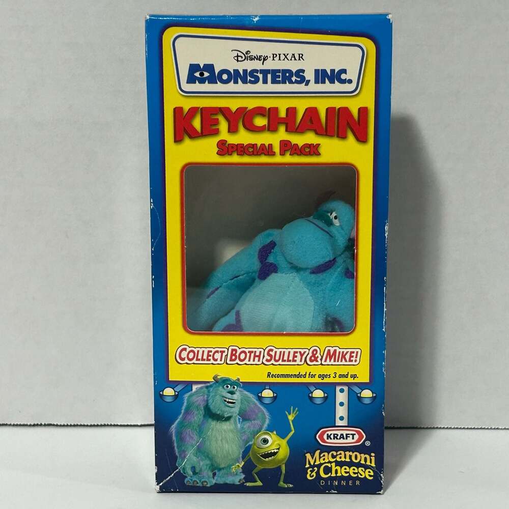 Pixar Monsters Inc. Sulley Plush Keychain Kraft Macaroni & Cheese Special Pack